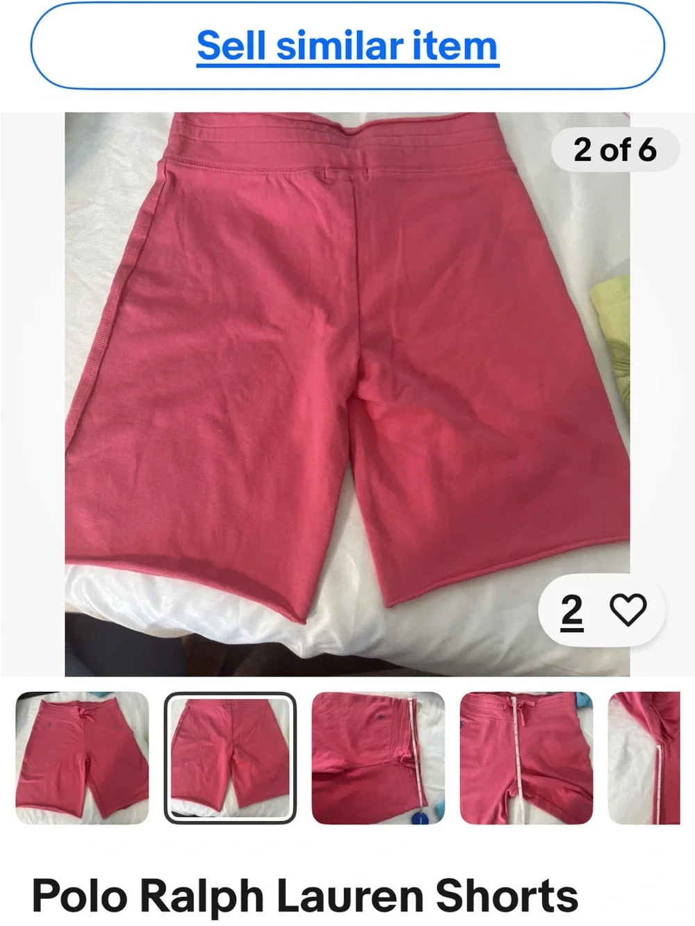 Ralph Lauren Coral Pink Polo Embroidered Shorts girls Medium Size 10-12.